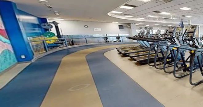 Treadmills at the entrance of the Y at TCC Metro