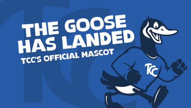 The goose has landed, TCC's official mascot