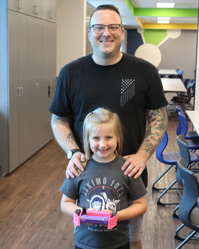 Cody and Masyn Fimple pose for a photo