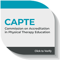 Commission on Accreditation in Physical Therapy Education (CAPTE), click to verify.